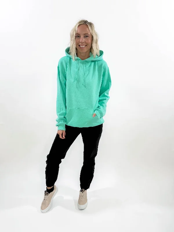 Mama Retro Smiles Hoodie- MINT