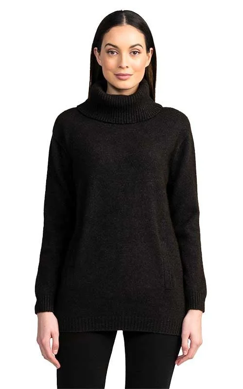 Womens Zip Tunic Sweater Sweater - Jet