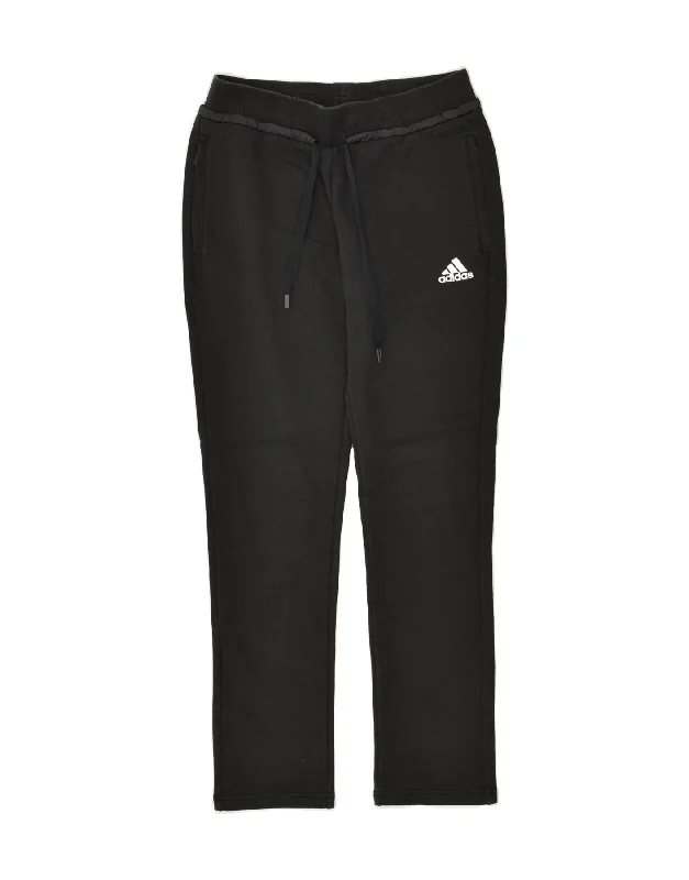 ADIDAS Womens Tracksuit Trousers UK 10 Small Black Cotton