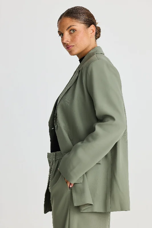 Core Relaxed Blazer - Dark Olive