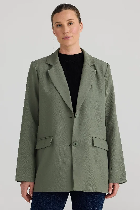 Core Relaxed Blazer - Dark Olive