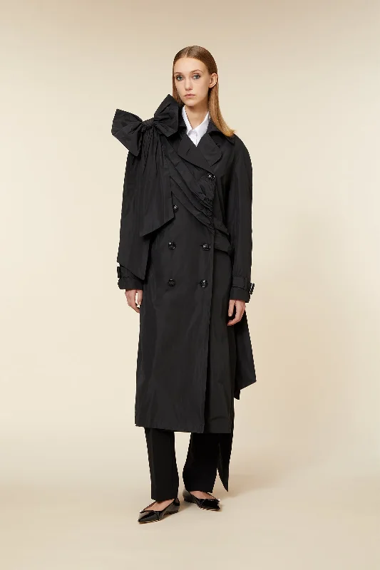 DRAPE BOW TRENCHCOAT