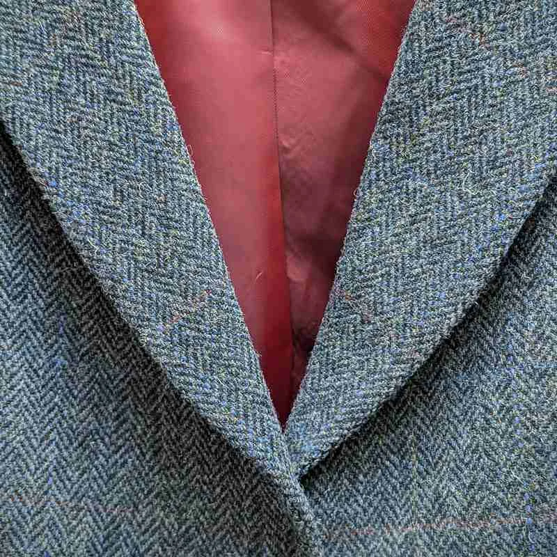 Eliz Scott Harris Tweed Taylor Long Gilet Blue