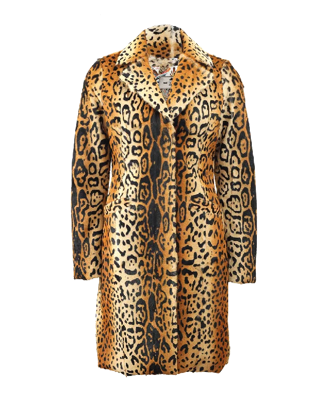 Lamb Leopard Print Coat