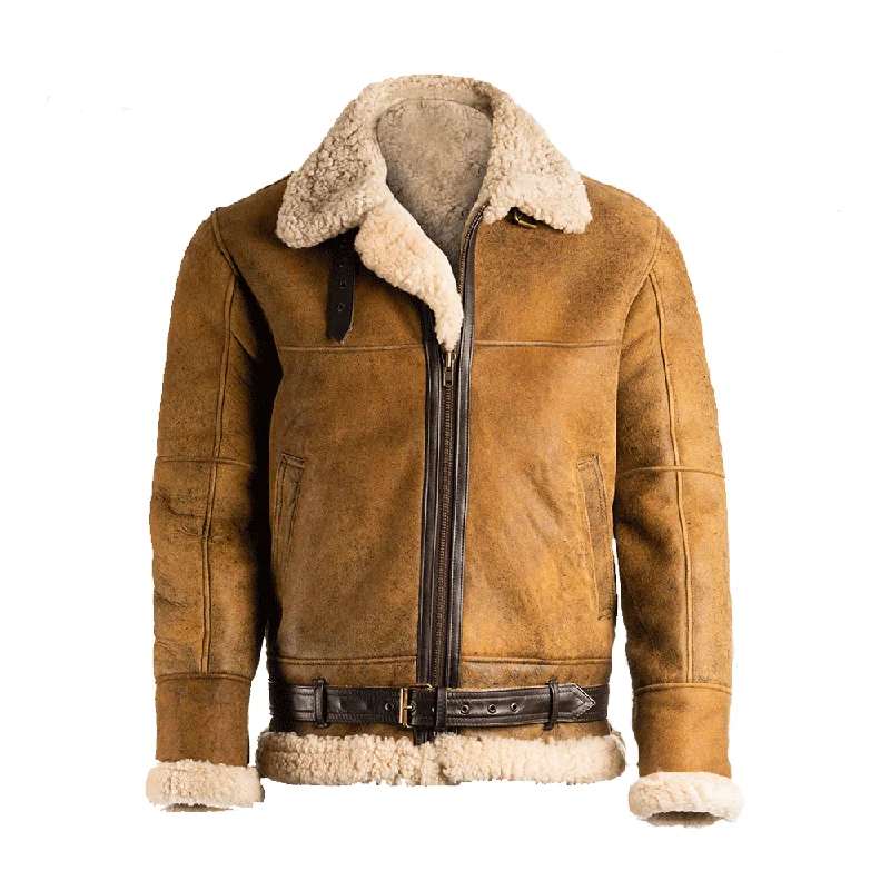 Men's Tan Sheepskin Jacket