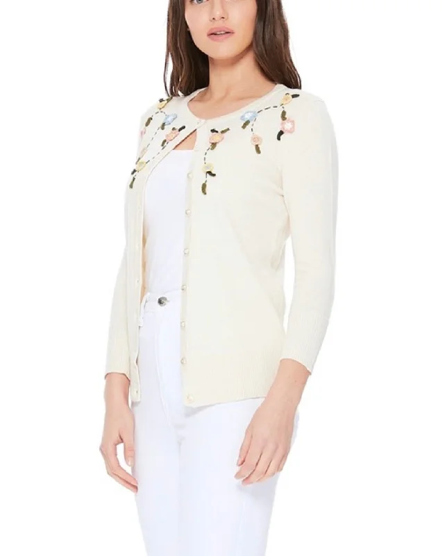 Floral O’Hara Cream Cardigan