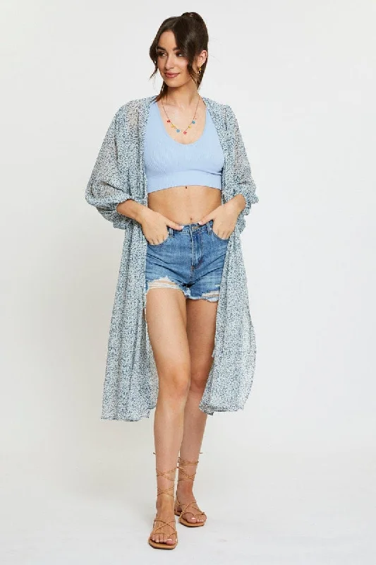 Print Relaxed Kimono Short Sleeve