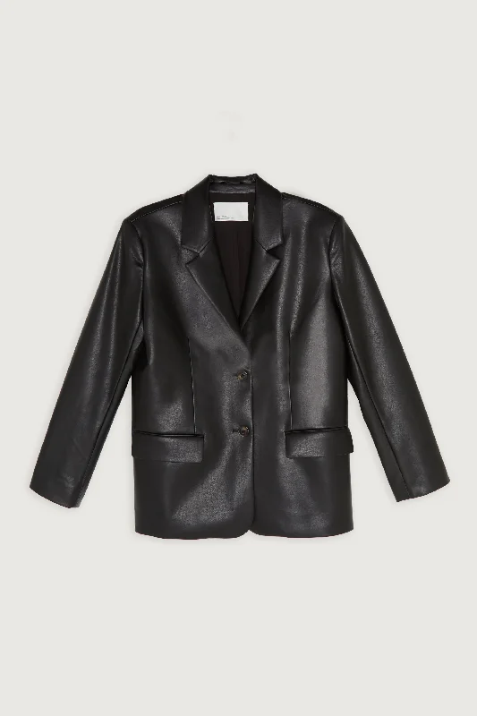 VEGAN LEATHER BLAZER