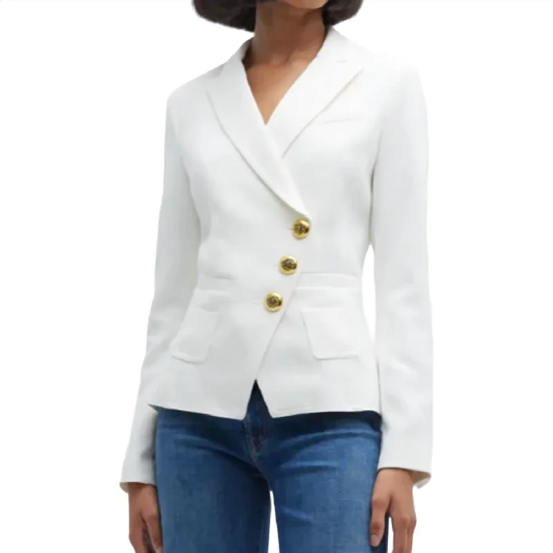 Wrap Blazer In White