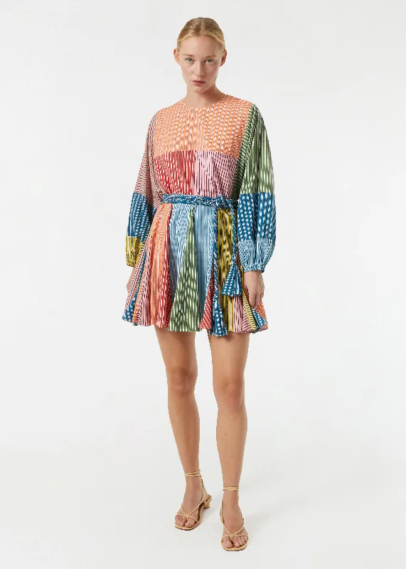 Ella Dress | Multi Stripe Patchwork