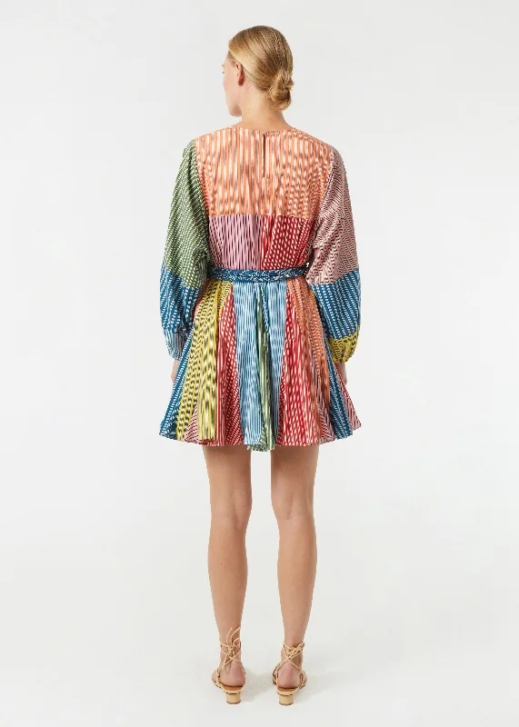 Ella Dress | Multi Stripe Patchwork