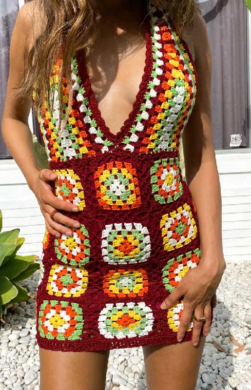 Harmon Crochet Dress Multi