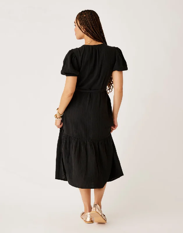 Memphis Gauze Dress: Black