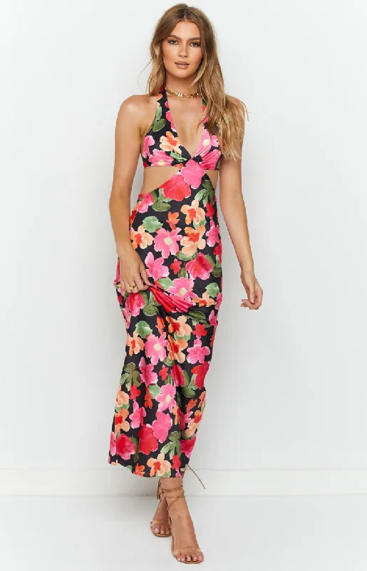 Orchid Floral Printed Midi Dress