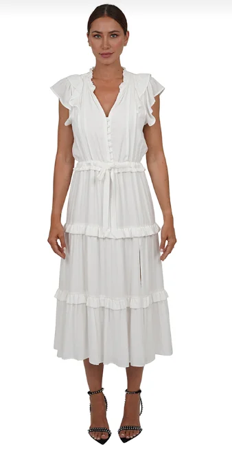 Sadie White Midi Dress