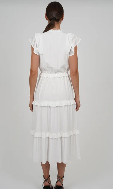 Sadie White Midi Dress