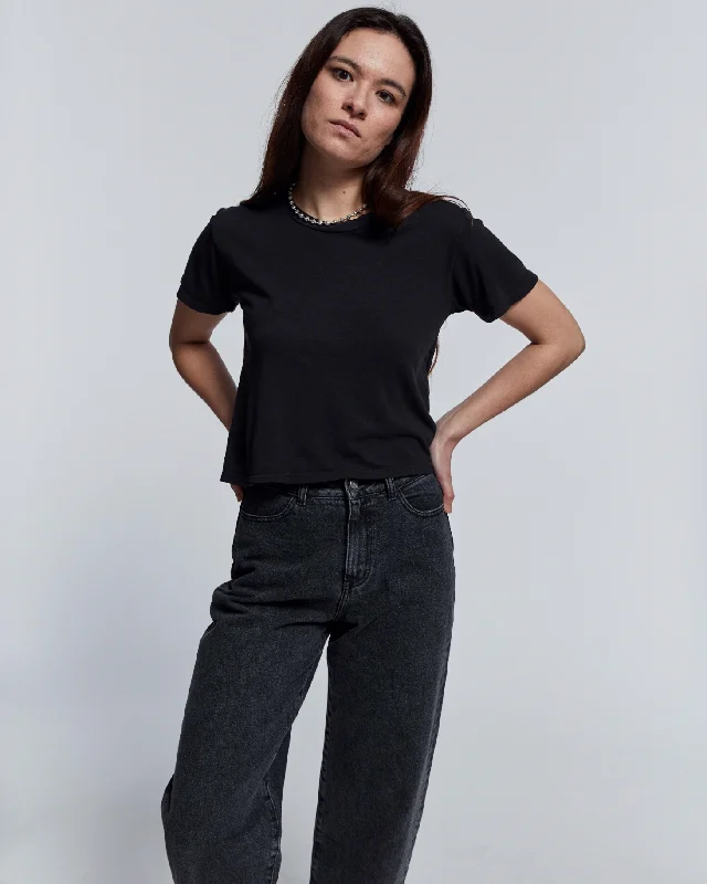 Black Cropped Ojai Tee