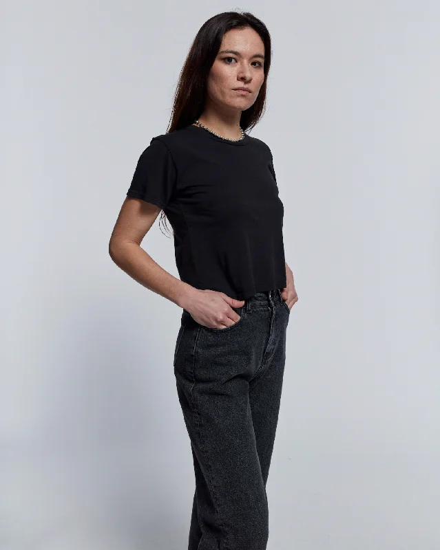 Black Cropped Ojai Tee