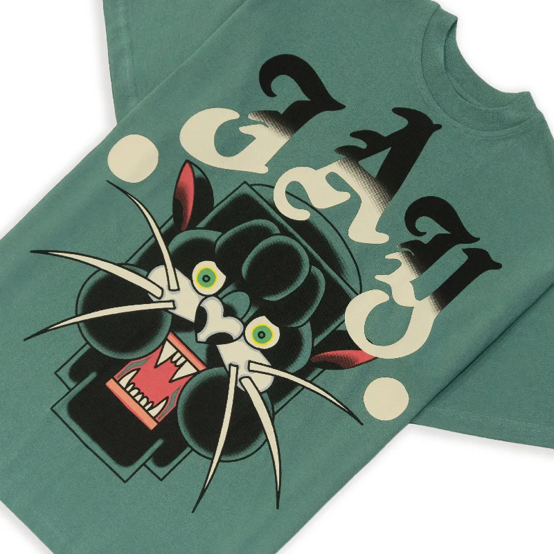 BLACK PANTHER TATTOO T-SHIRT IN SAGE [UNISEX]