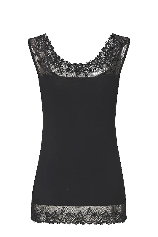 Florence Vest Top in Pitch Black