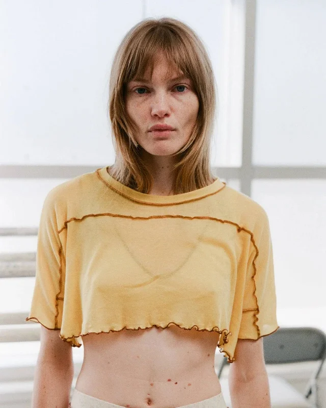 Sun Yellow Crop Tee