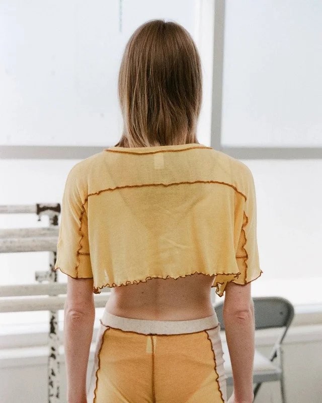 Sun Yellow Crop Tee