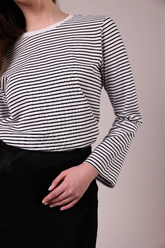 ""The Anna Longsleeve"" - Boyfriend T-shirt (Stripe)