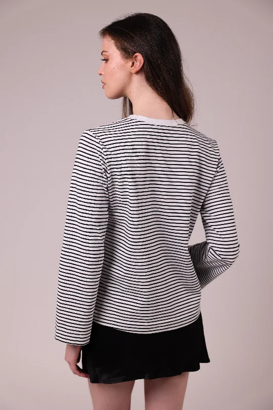 ""The Anna Longsleeve"" - Boyfriend T-shirt (Stripe)