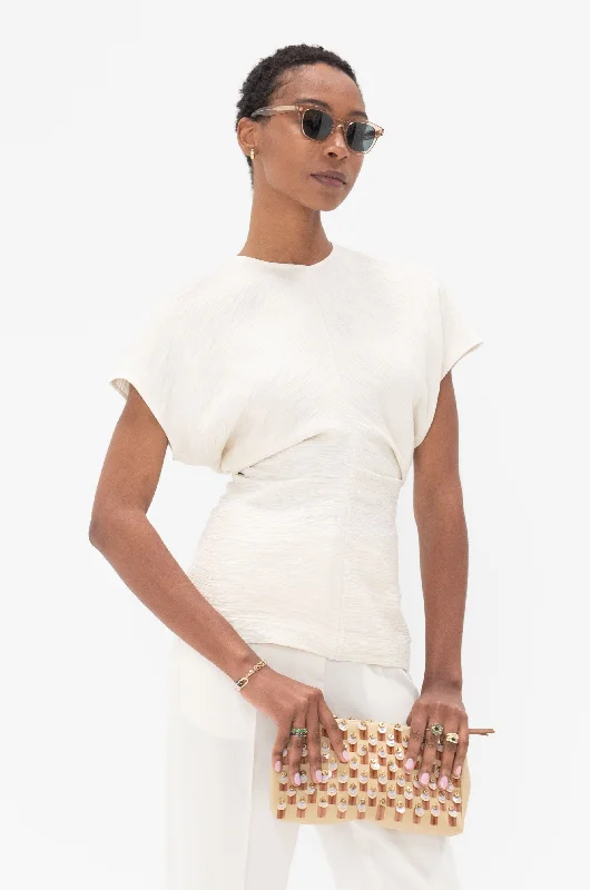 Slouch Waist Top, Cream