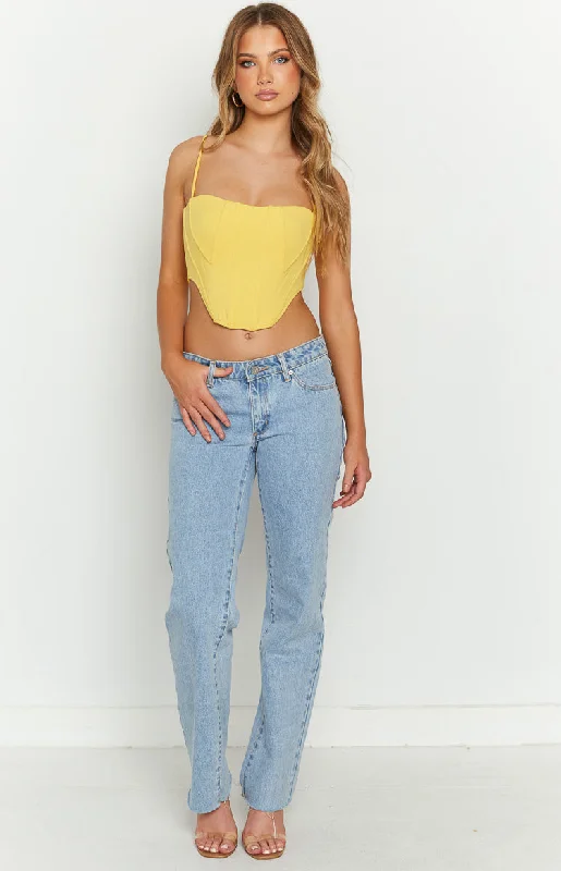 Willow Yellow Corset Top