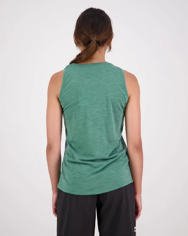 Zephyr Merino Cool Tank - Smokey Green