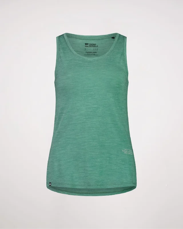 Zephyr Merino Cool Tank - Smokey Green