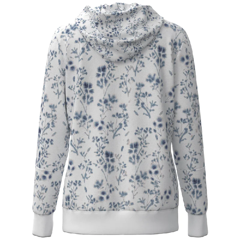 ""Canyon"" Blue Floral Print Hoody