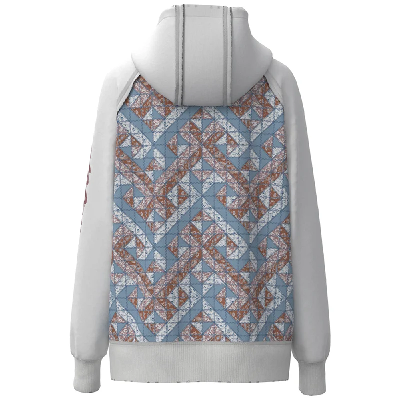 ""Chaparral"" Hoody Red/Pink/Blue /White Quilted Pattern