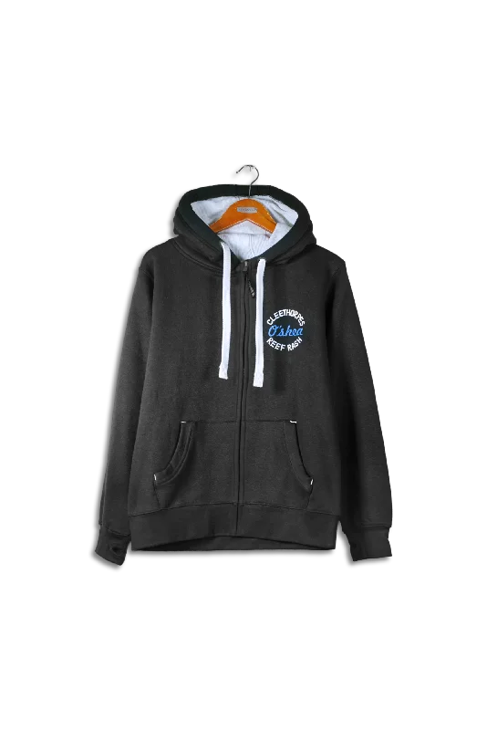 Cleethorpes Black Zipped Hoody - Offshore