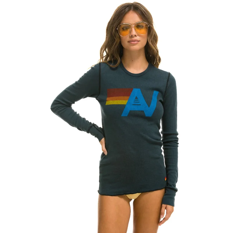 Aviator Nation Logo Thermal Top Charcoal