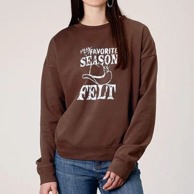 Roper Women's Favorite Season is Felt Crewneck