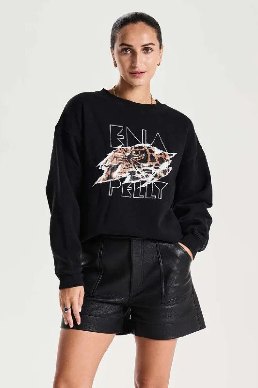 Ena Pelly Tigers Eye Sweatshirt - Washed Black