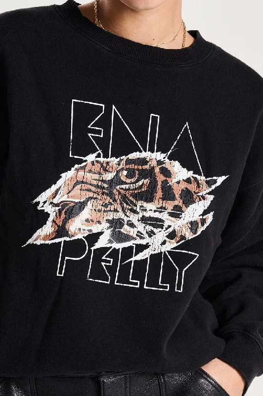 Ena Pelly Tigers Eye Sweatshirt - Washed Black