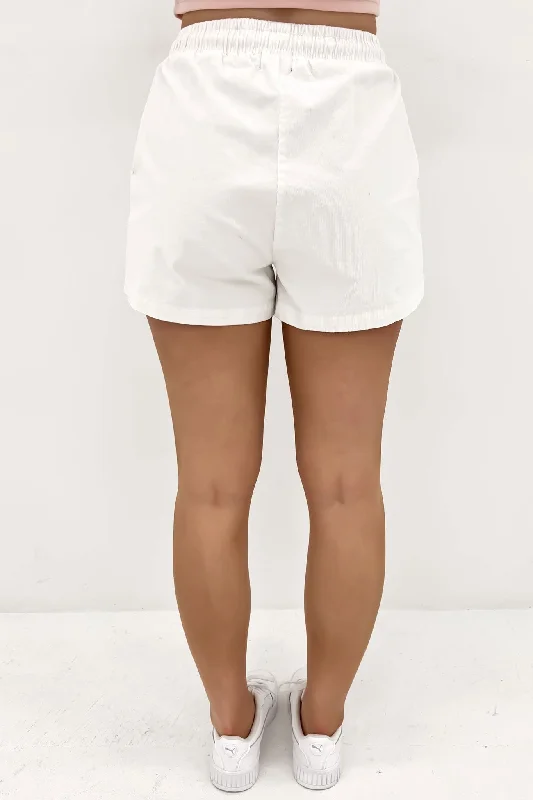 Hudson Cord Short Washed White