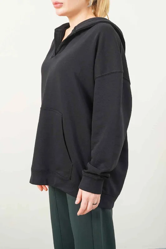 OVERSIZED COTTON BLEND HOODIE