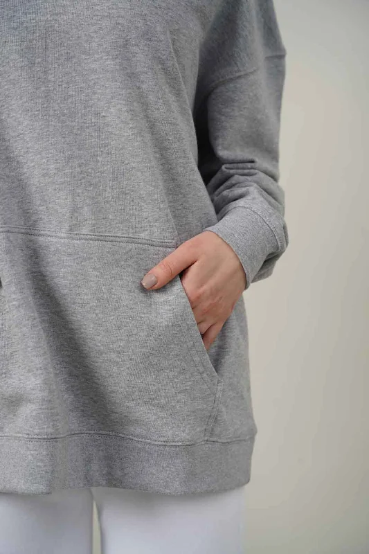 OVERSIZED COTTON BLEND HOODIE