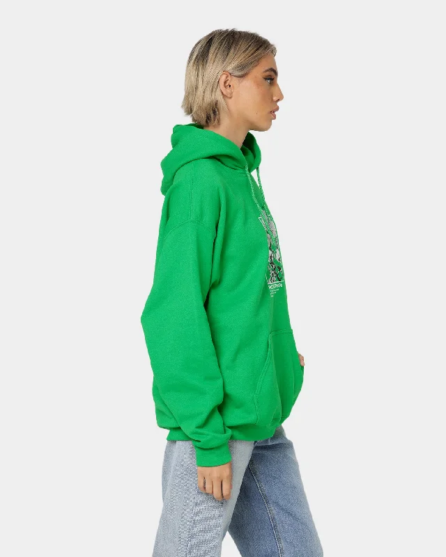 Rats Get Fat Paint Flower Hoodie Green