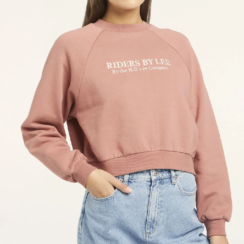 RIDERS RAGLAN SLOUCH SWEAT VINTAGE ROSE