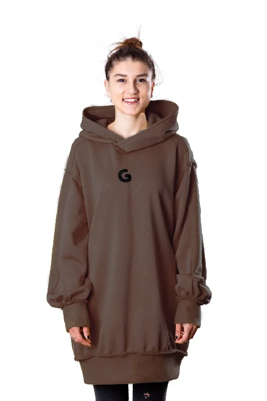 TheG Fresh Oversize Hoody Woman // brown