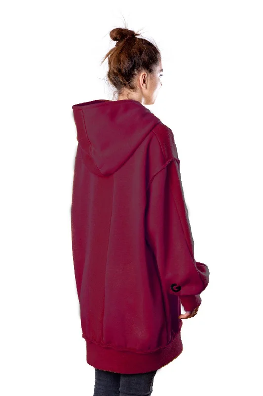 TheG Fresh Oversize Hoody Woman // merlot