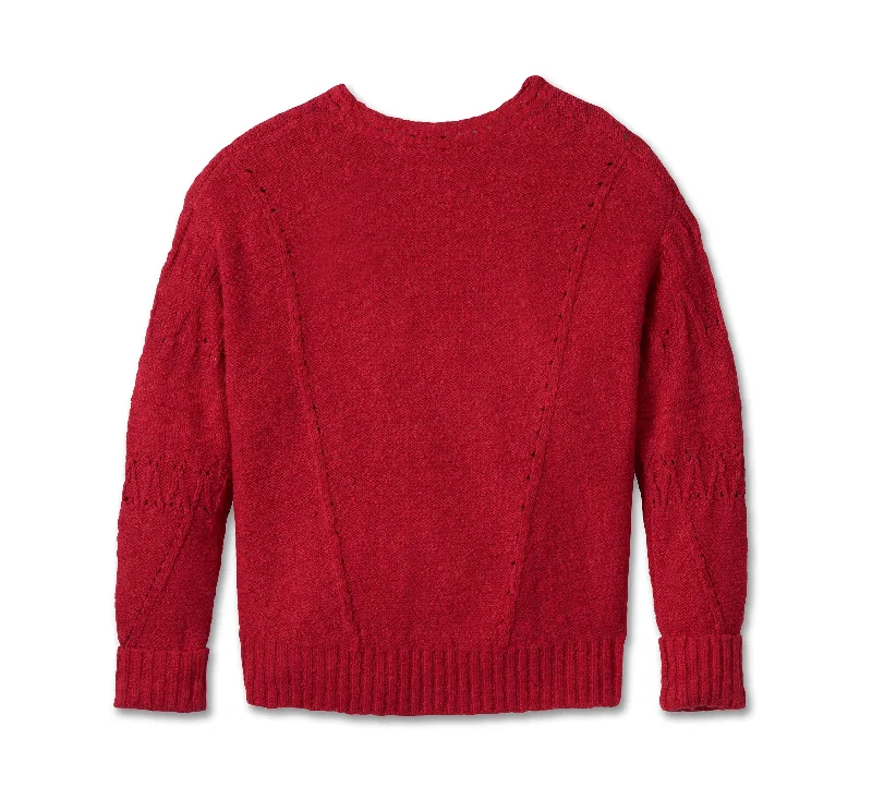 Women's Station V-Neck Sweater - Chili Pepper