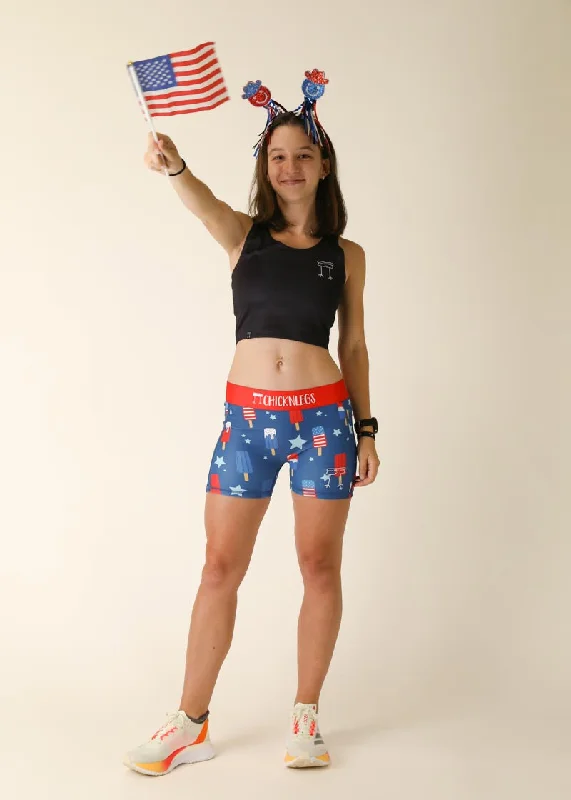 Women's USA Popsicles 3"" Compression Shorts