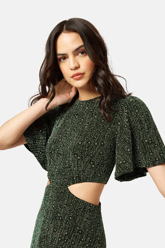 Disco Hangover Trance Dress in Green