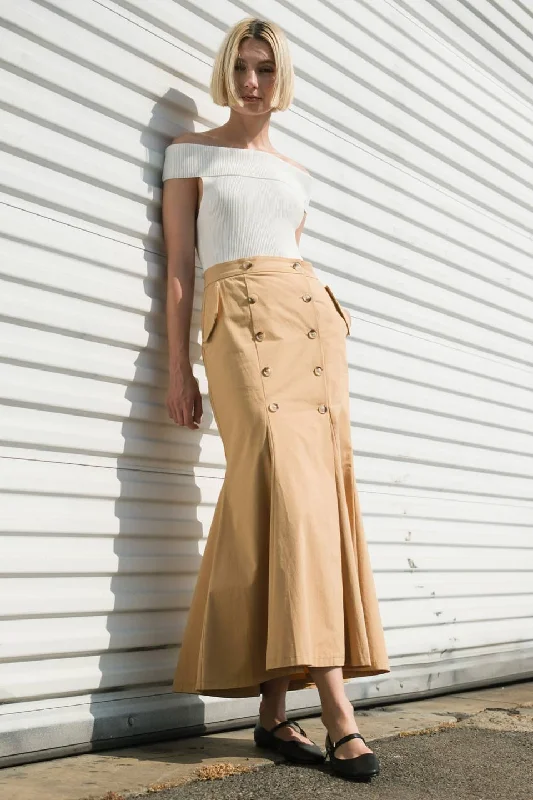 SPEAK NOW WOVEN MIDI SKIRT